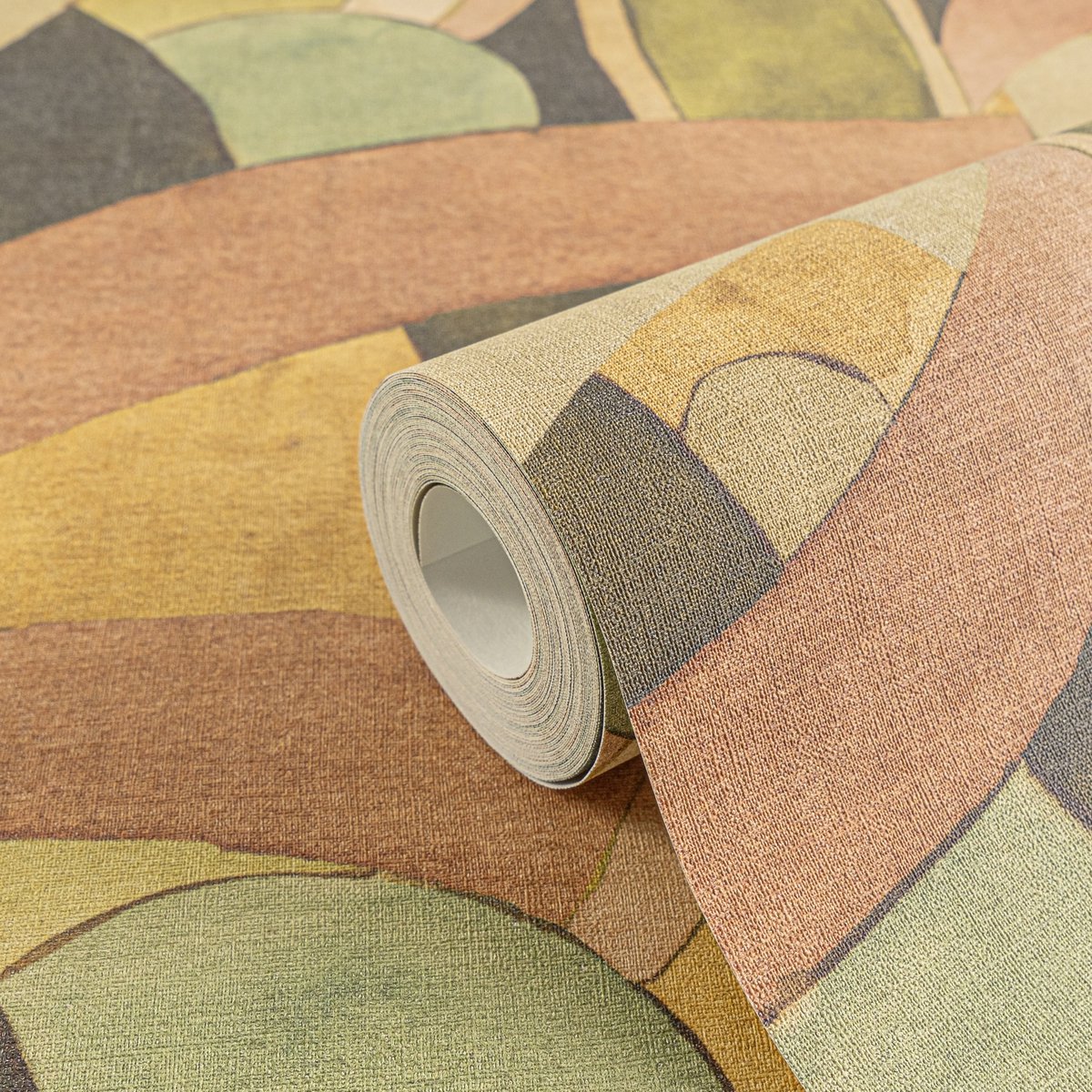 Non-woven Wallpaper Anna D'Andrea  graphic Abstract Orange
