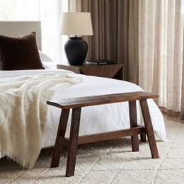 Factory wooden bench - 85x20x50 cm