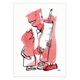 Get well soon card red