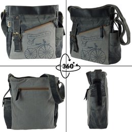 Sunsa dames schoudertas. Schoudertas in vintagestijl. Canvas handtas. kleine crossbodytas voor dames