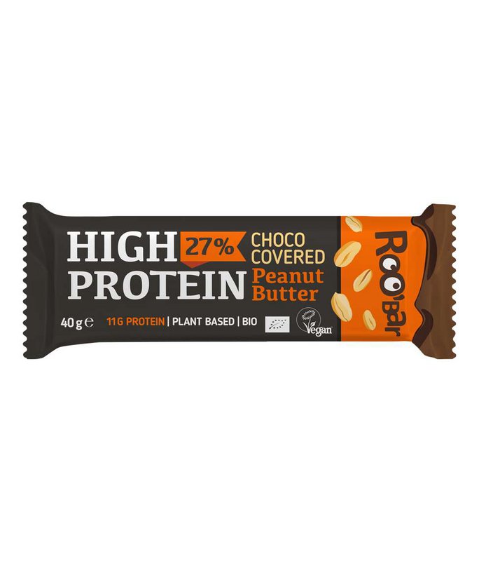 High protein bar with peanuts, organic, Roobar, 40g