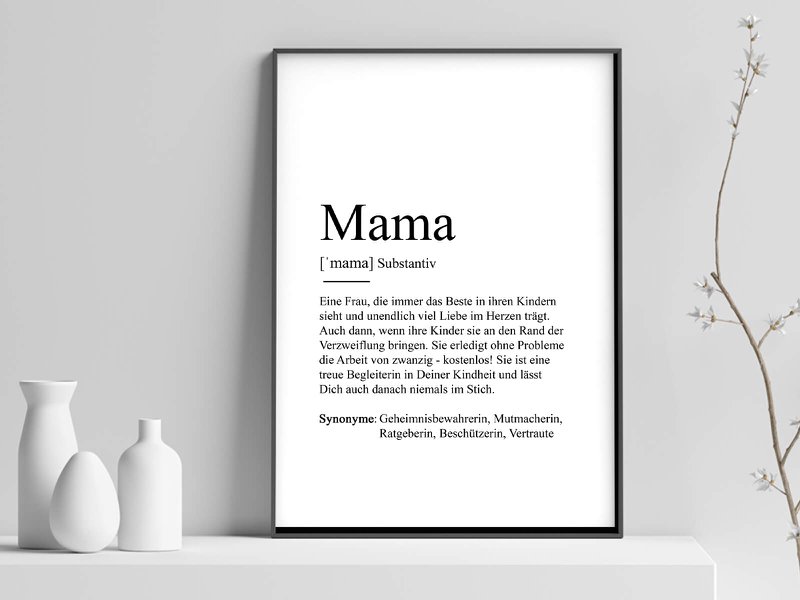 Definitie "mama" poster