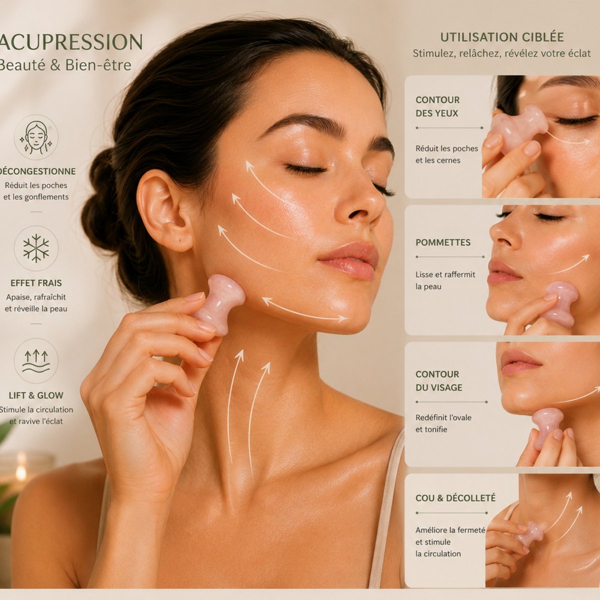 Oferta de Lote Descubrimiento 11 + 1 Gratis - Champi Gua Sha Rostro y Cuerpo Cuarzo Rosa