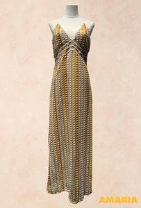 Robe longue crochet multicolore