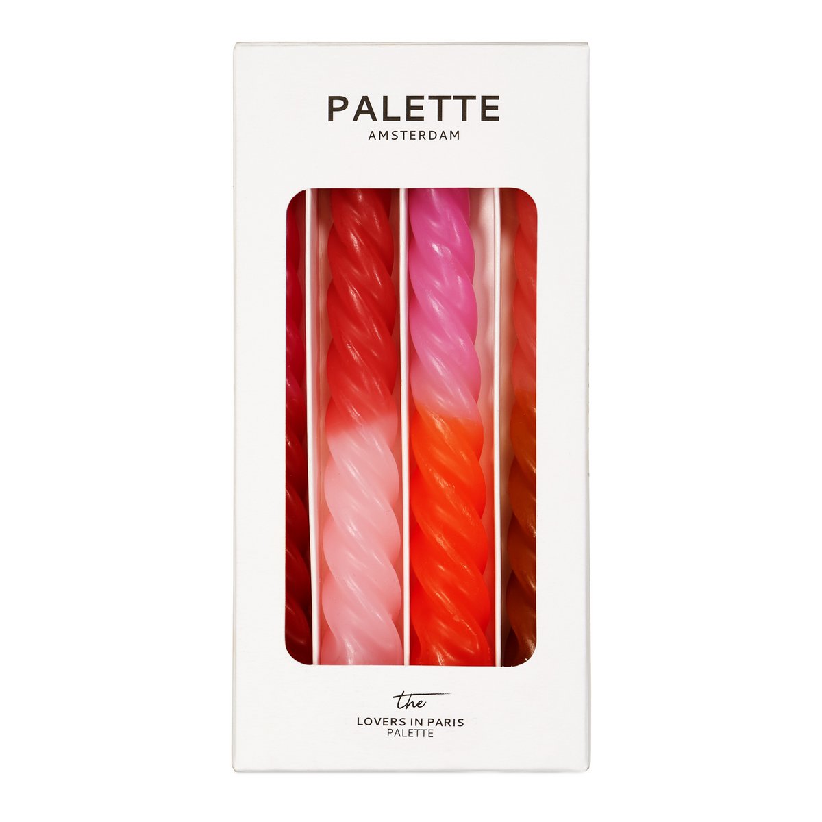 Twisted Dip Dye Dinner Candles - Set of 4 - Lovers in Paris