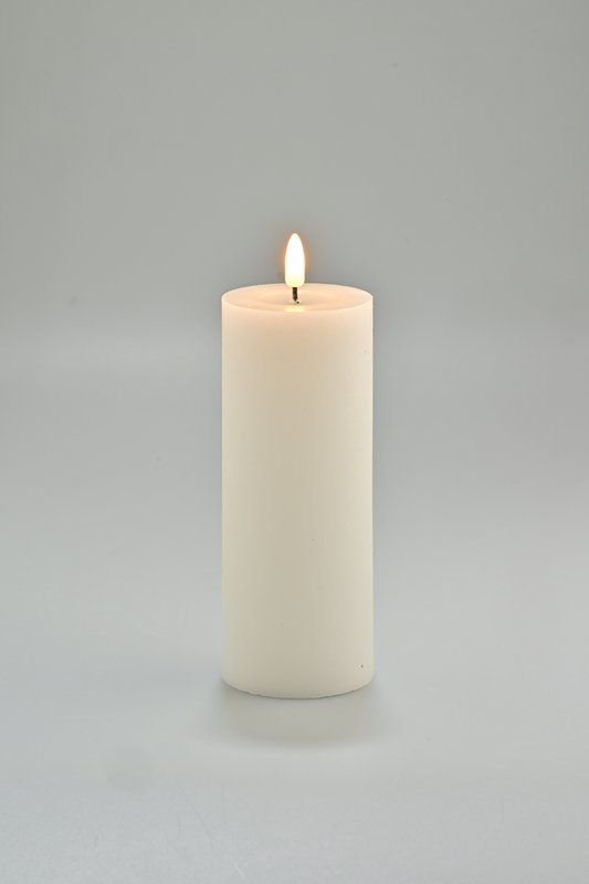LED candle white with timer and wax mirror Copy 2