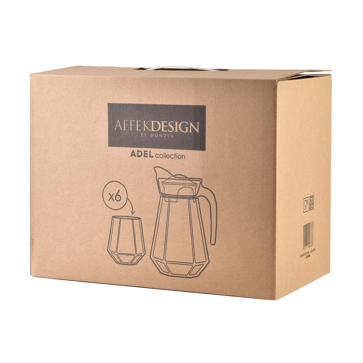 ADEL Sæt med kande og 6 glas 1,4L 6x330ml