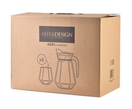ADEL Set of jug and 6 glasses 1.4L 6x330ml