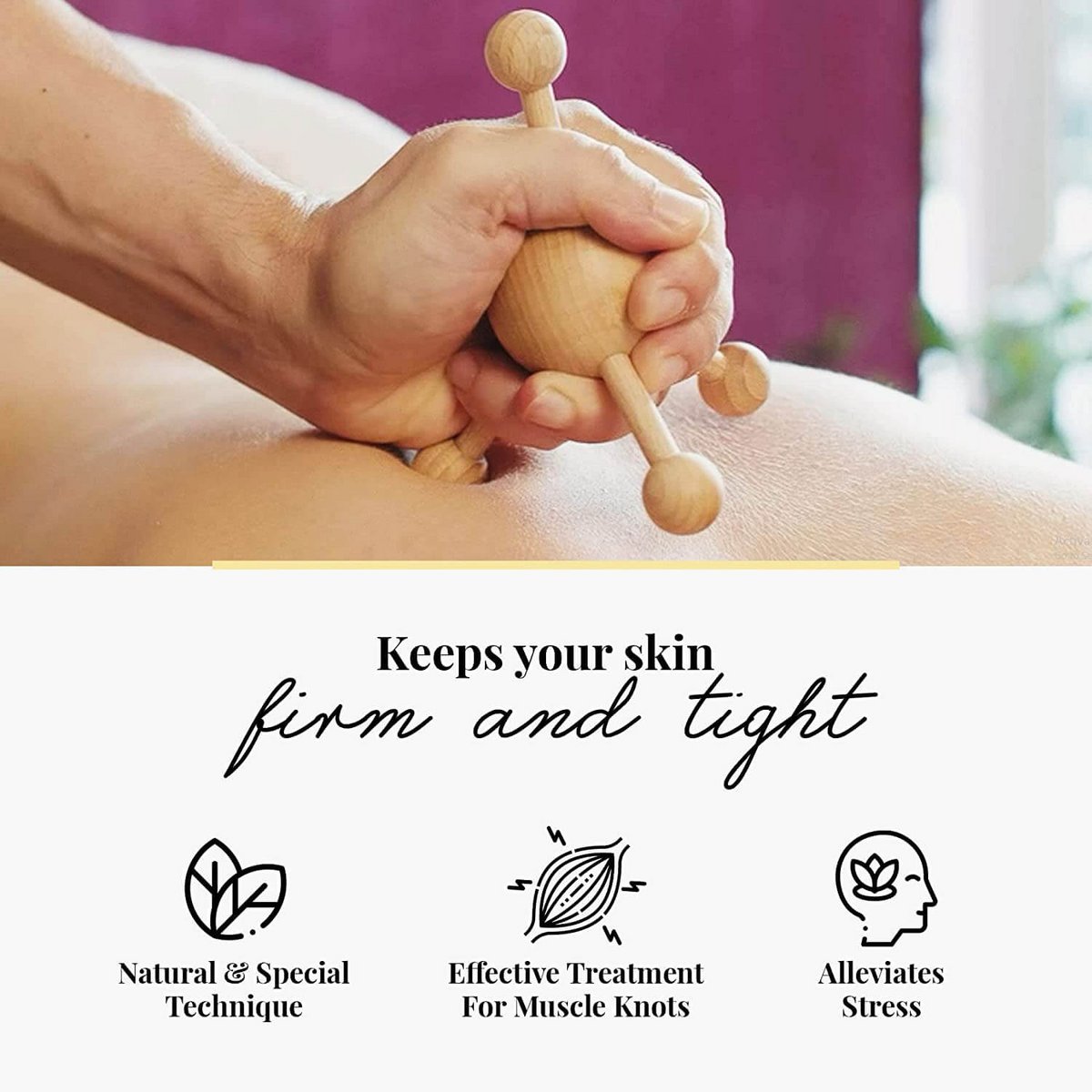 Masseur de point de déclenchement en bois Noeud de massage Dos Cou Épaule Poitrine