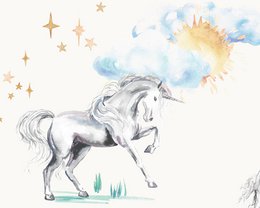 Einhorn Kindertapete