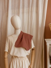 Set in mussola di tela a 6 strati / Avorio, argilla e beige