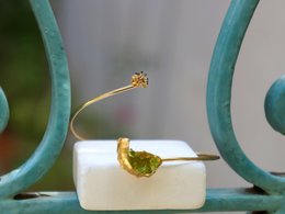 Zilveren armband: schelp en wilde bloem - verstelbare pasvorm