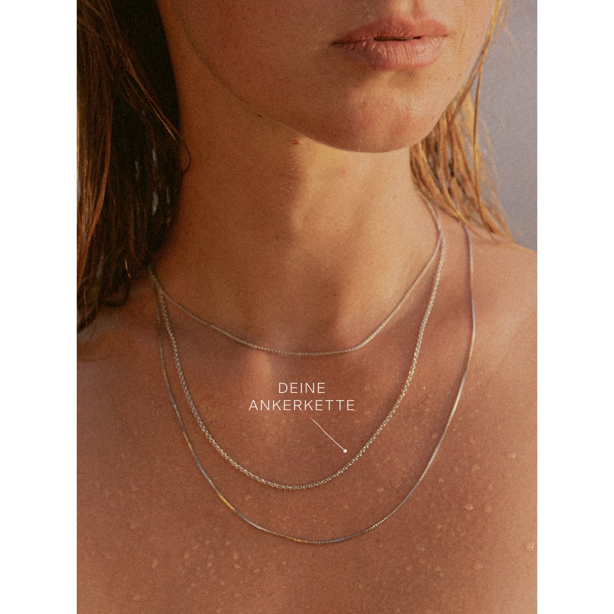 Ankerkette DELICATE Fein Weißgold