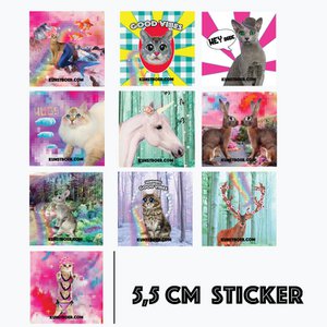 Sticker set 5.5 cm mixed 10 pieces