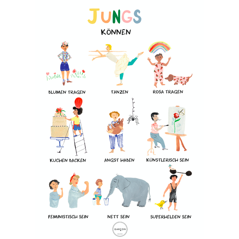 Poster "Jongens kunnen" A3