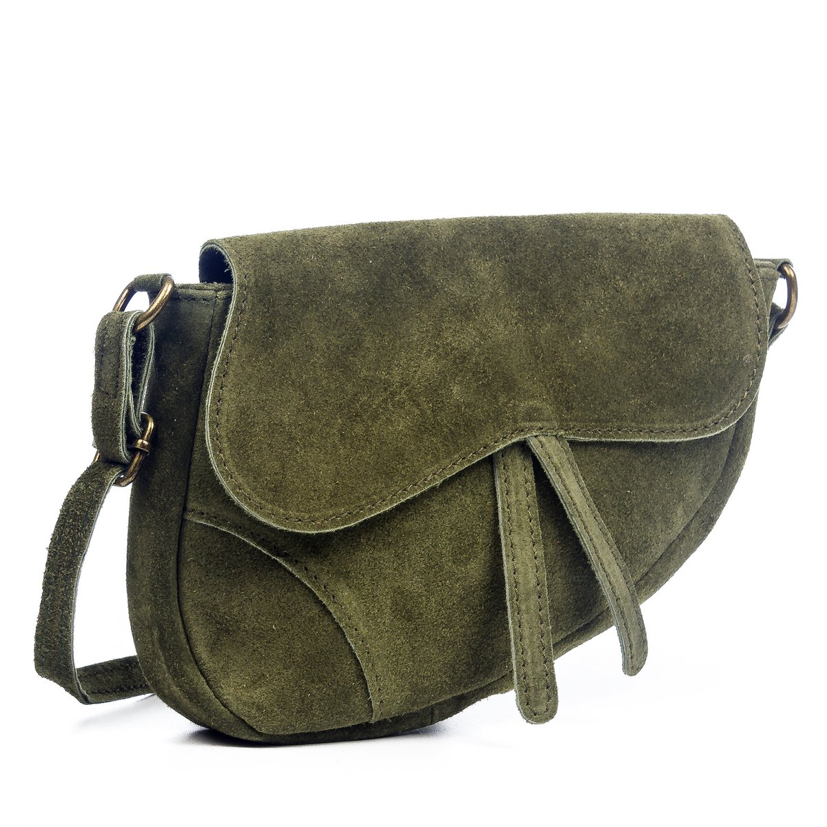 Florence Artegiani. Sac à bandoulière Susanna pour femme en cuir suédé véritable