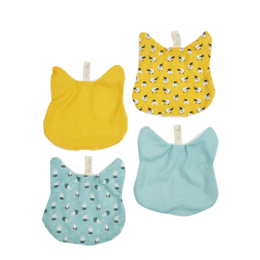 Set van 4 kattenkopdoekjes - "Gustave -olaf" -model