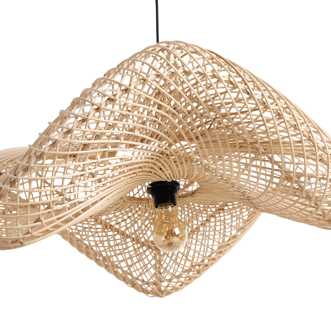 Wave hanging lamp natural large