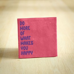 Tegeltje - Do more of what makes you happy | Donkerroze & Paars | 10x10cm