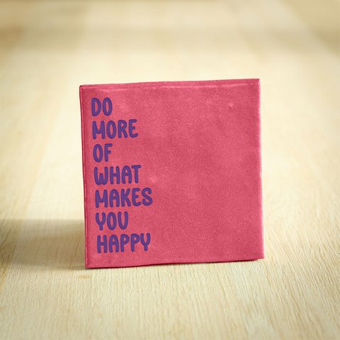 Tegeltje - Do more of what makes you happy | Donkerroze & Paars | 10x10cm