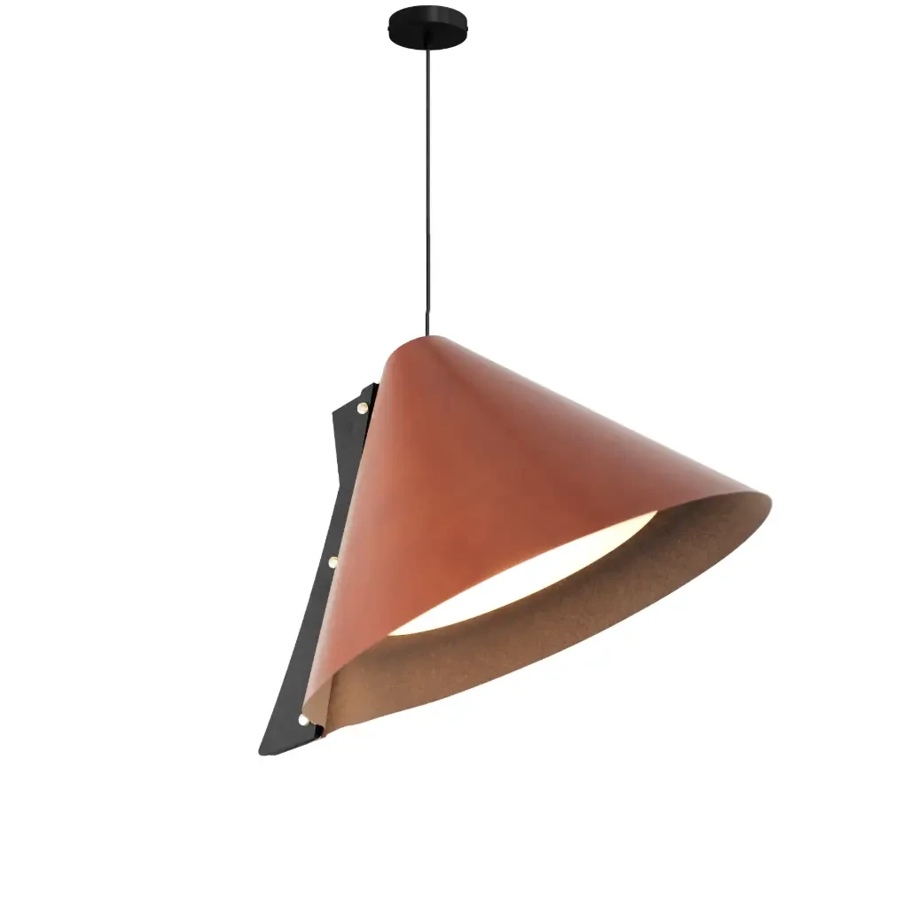 Silence M pendant light D40cm recycled leather