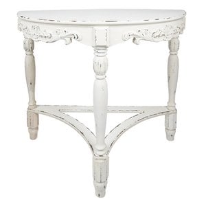 Sidetable 106x48x87 cm white wood wall table