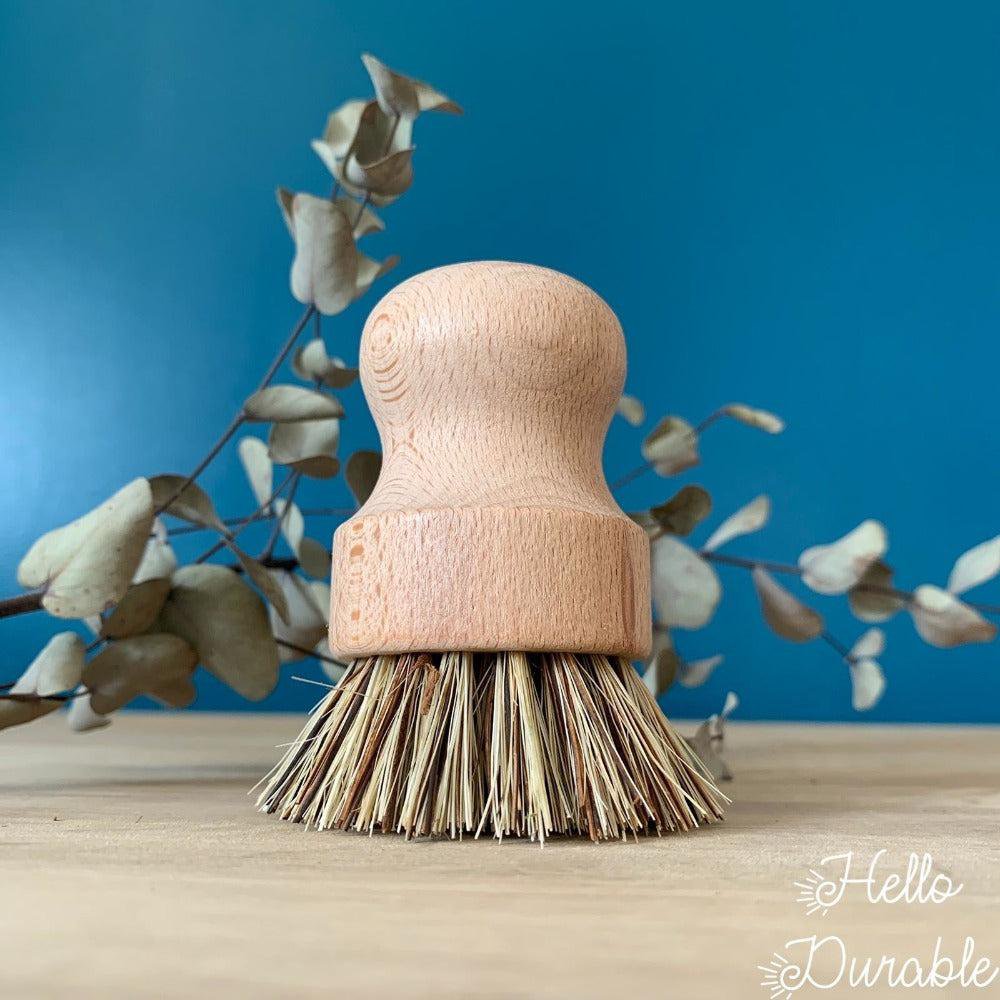 Brosse vaisselle en bois d'hêtre et fibre coco