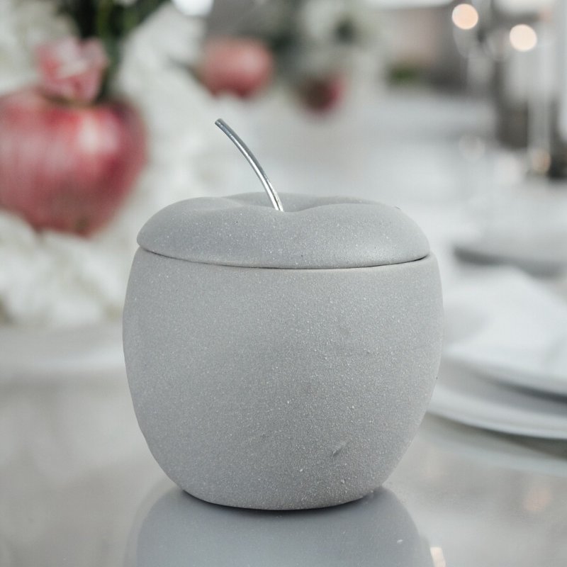 Quemador de perfume - Manzana del amor - Portavelas de fusión Ceras perfumadas - Accesorio de aromaterapia - Vela de cerámica Tealight - Idea de regalo