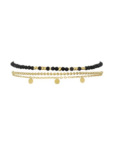 Armband 'Alexis' - Schwarzer Obsidian