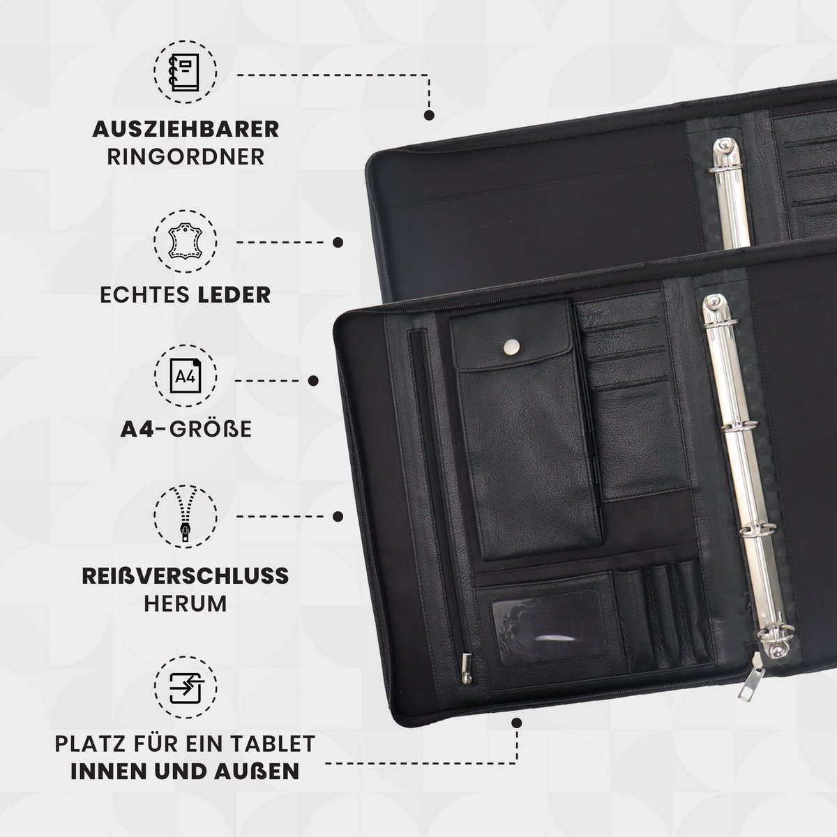Safekeepers Conference folder - Leather Writing folder - Conference folder A4
