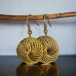 Vogelnest Bronze Ohrringe im Vintage Stil - VINOHR-83