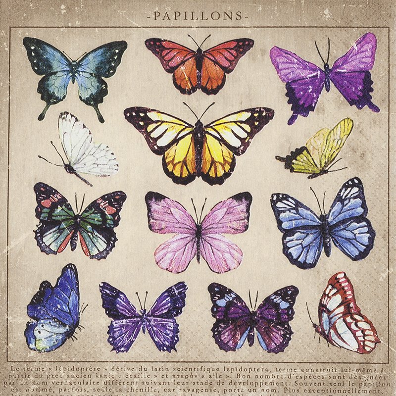 "Papillons" napkins
