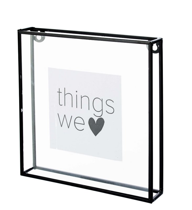 Photo Frame Metal Black 20x20x3.5cm