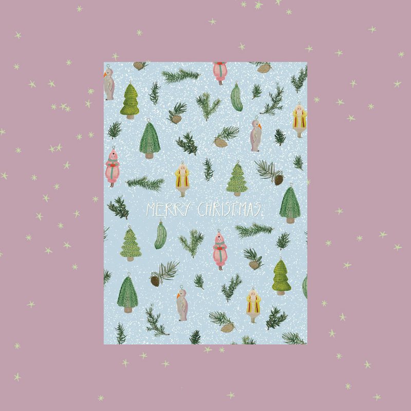Cartolina con piccoli ornamenti (ecologica)