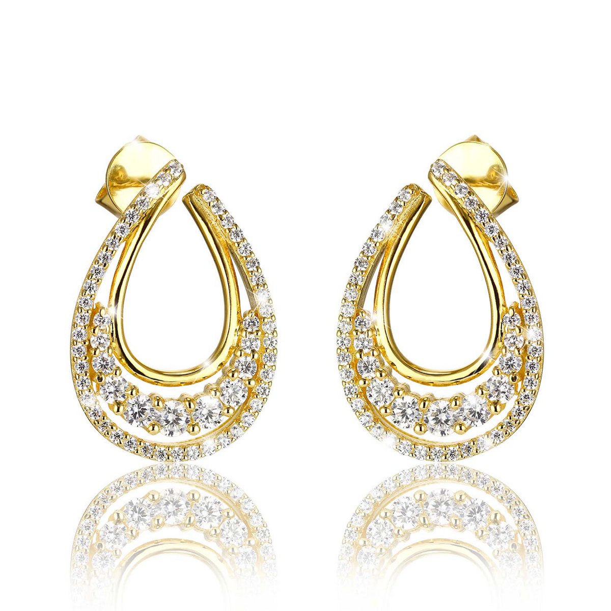 Ohrringe Elipse Gold