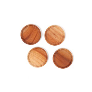 Handmade Coaster Ø9 cm - Eco-friendly - Khaya Wood