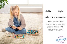 Parti frazionarie rotonde (71 parti) | Impara le frazioni a scuola di matematica RE-Plastic®