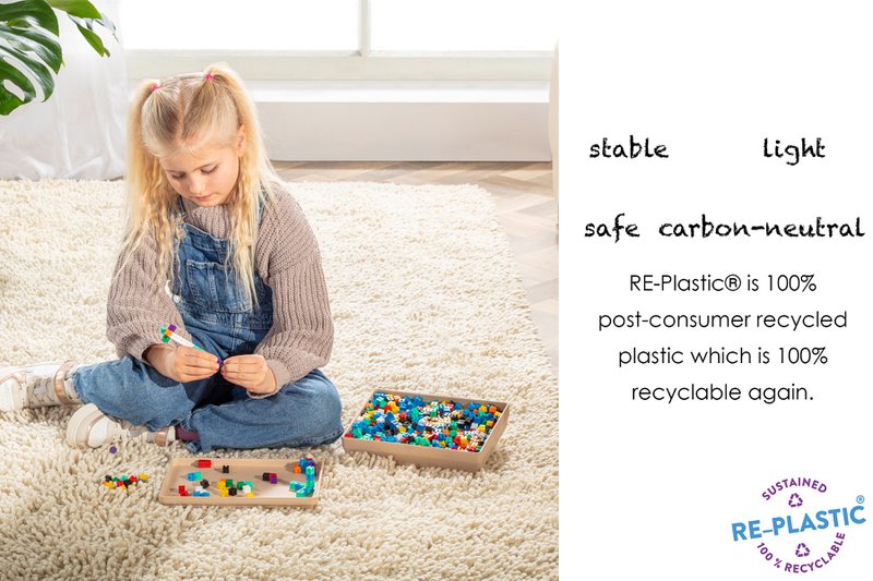 Brøkdele runde (71 dele) | Lær brøker matematik skole RE-Plastic®