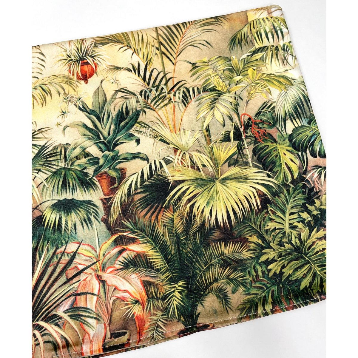Antieke Victoriaanse botanische sierkussenhoes tropische kas | VIN007