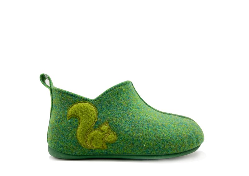thies 1856 ® Kids PET Slipper Boot vegan green