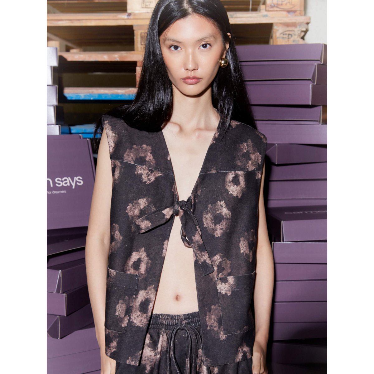 Kamizelka jeansowa Rush Print