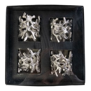 Napkin ring antlow silver 4x5cm (set or 4)