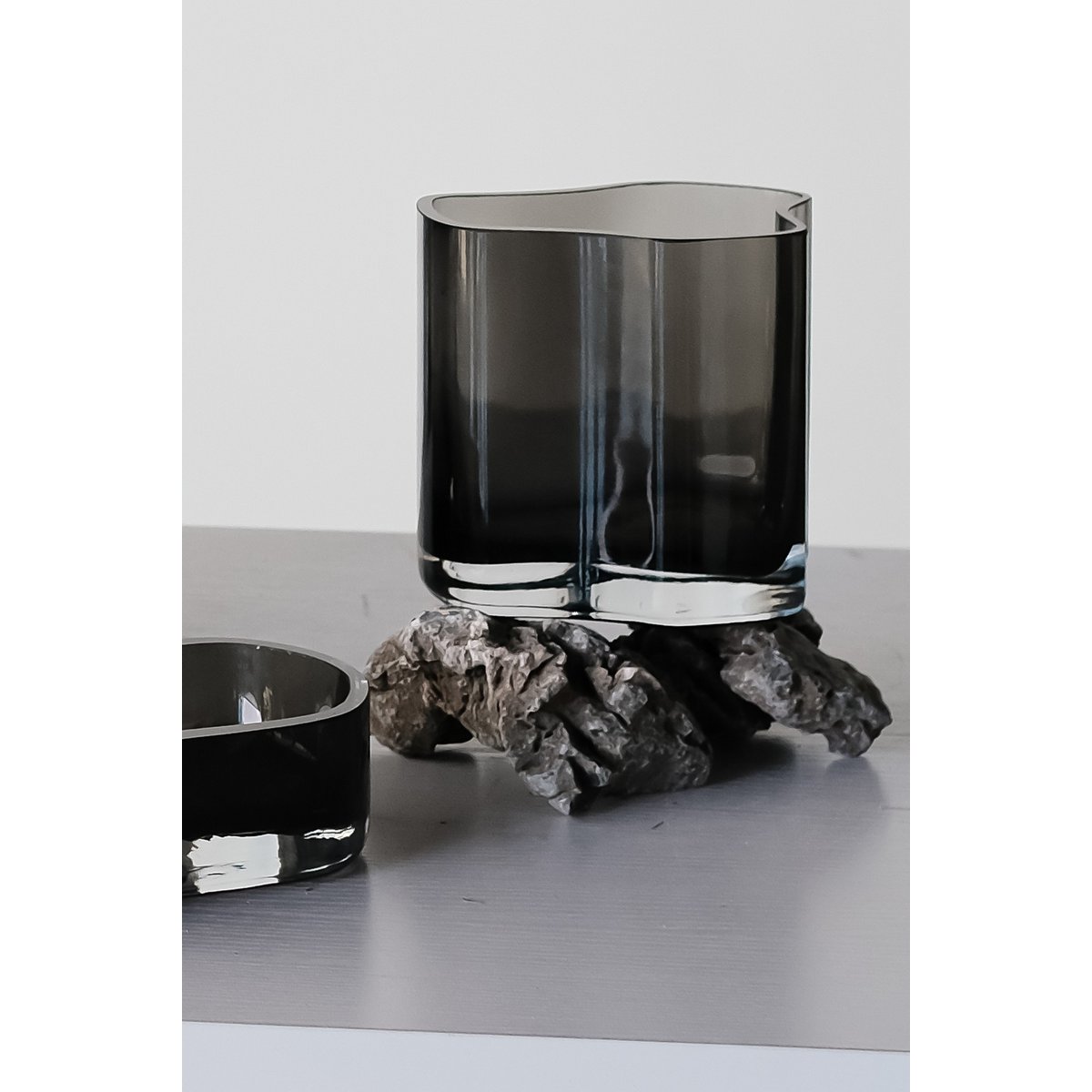 New modern design vase inspired by CORAL and Aalto, COR13 GRey