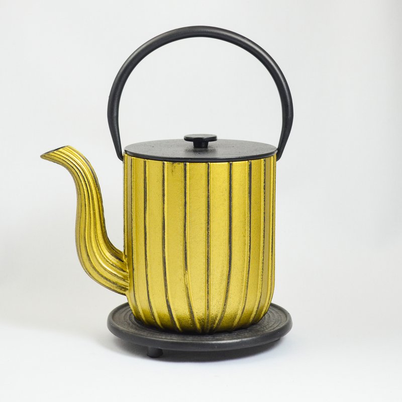 Mariage støbejern tekande, kaffekande 1,0l guld