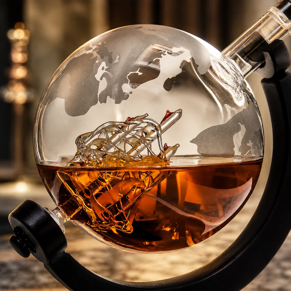 Deluxe Globe Decanter Set