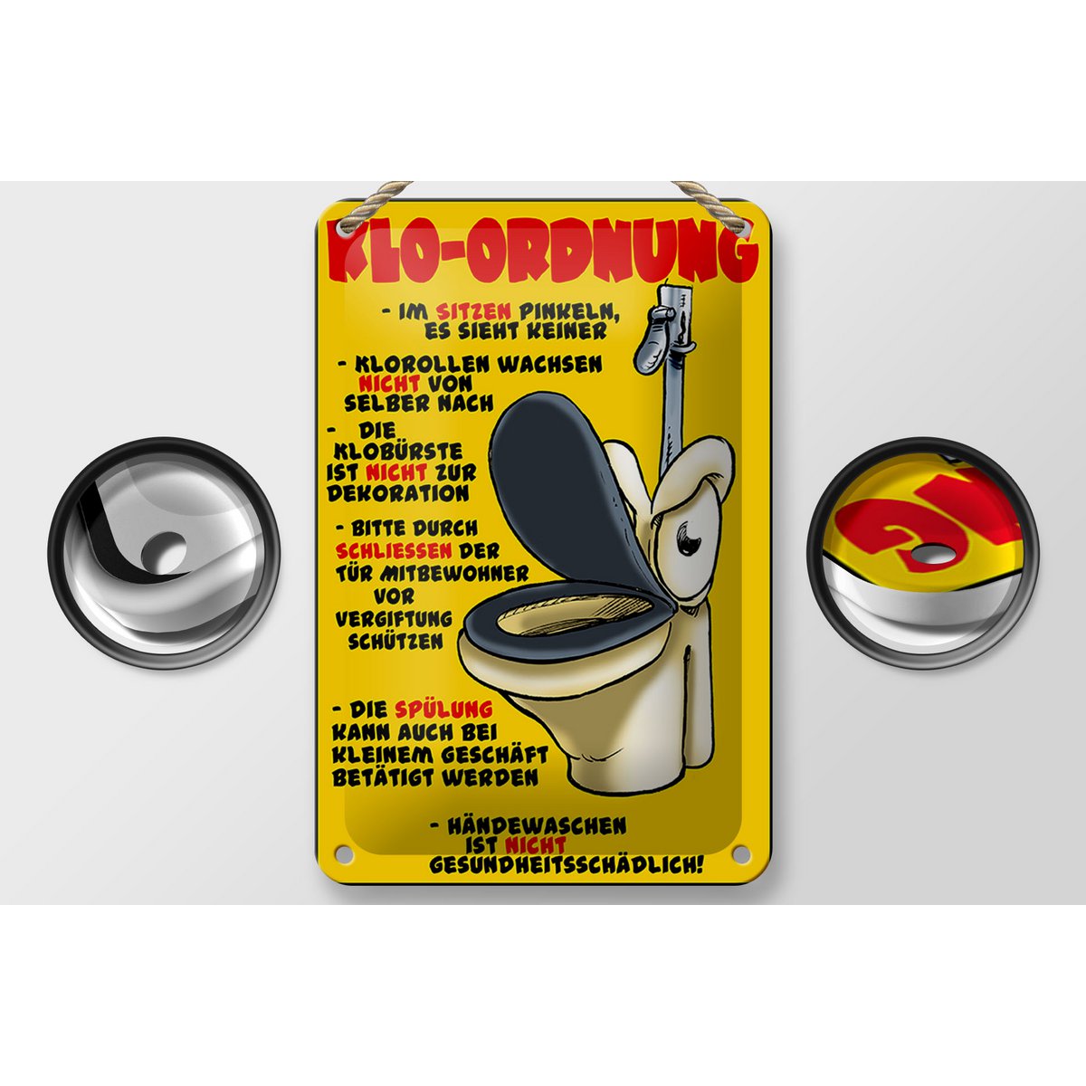 Tin sign note 12x18cm toilet order while sitting pee decoration