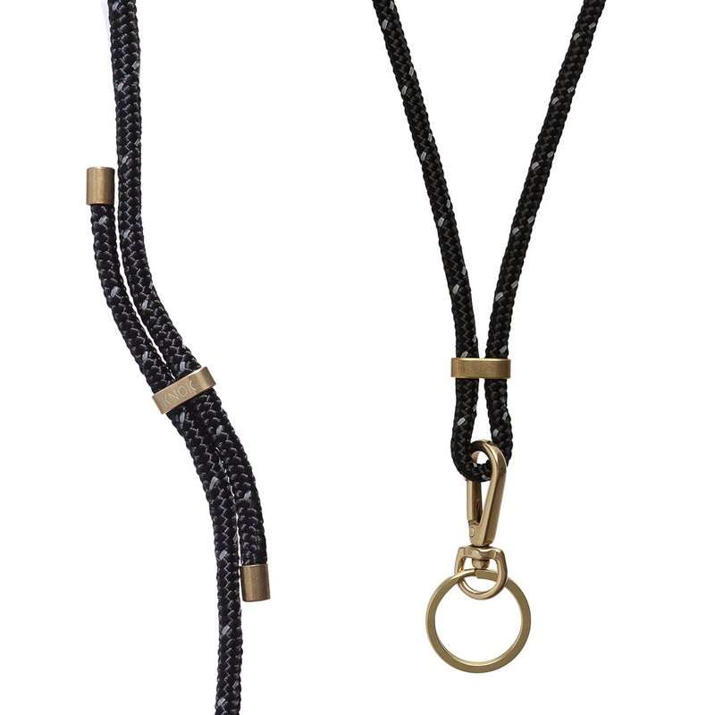 LANYARD SLEUTELHOUDER (ZWART REFLECT)