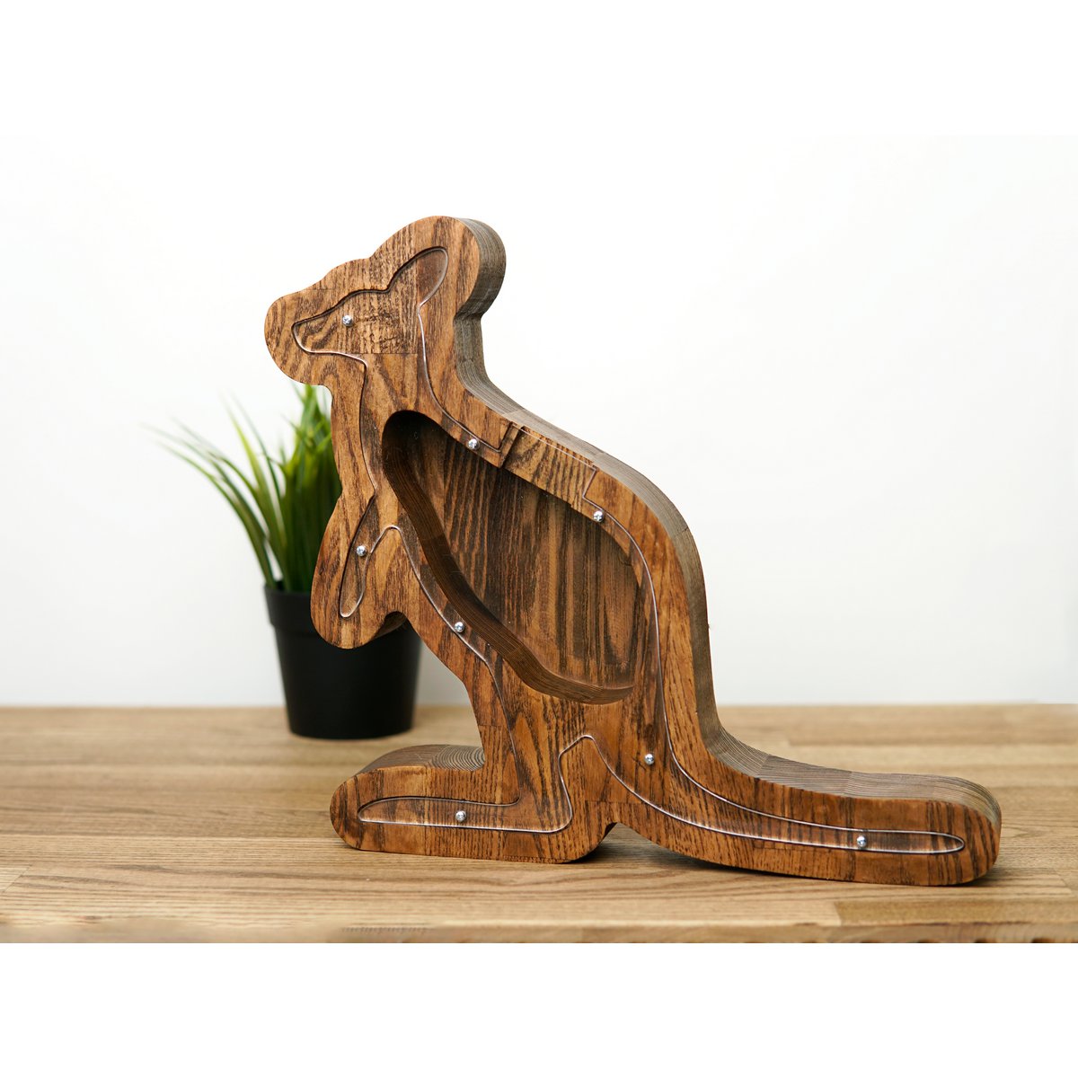 Piggy Bank Kangaroo Braune Farbe