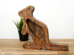 Piggy Bank Kangaroo Braune Farbe