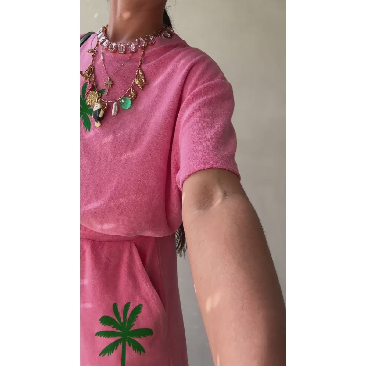 Conjunto de tela Terry Palmtree Green Velvet | Nota: Tiempo de entrega 5-7 días hábiles